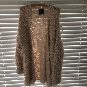 Cotton on knit fringe sweater cardigan
